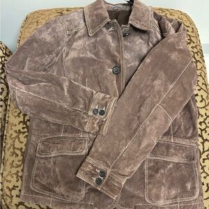 Liz Claiborne Women's Brown Suede Jacket